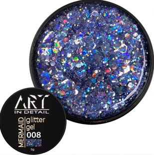 Гель із блискітками ART Mermaid Glitter Gel №008, 5 мл 940930 фото