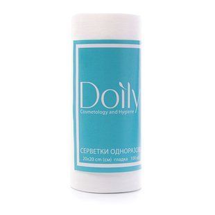Серветки в рулоні Doily 20x20 см гладкі 100 шт 1230169 фото
