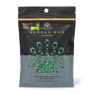 Плівковий віск для депіляції Global Fashion Korean Wax Aloe 100 г 1253740 фото