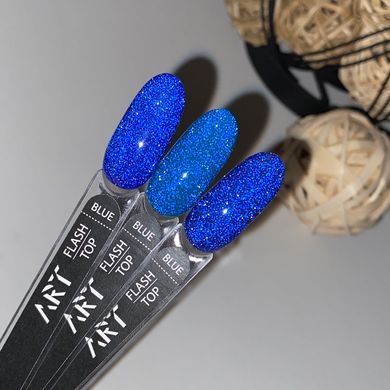 ART Flash Top Blue - світловідбивний топ БЕЗ липкого шару, 10 мл 871048 фото