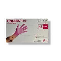Перчатки нітрилові Fingers Pink XS 100 штук 1230136 фото