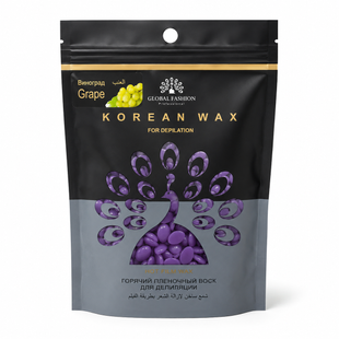 Плівковий віск для депіляції Global Fashion Korean Wax Grape 100 г 1253745 фото