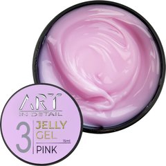 Гель для наращивания и моделирования ART Jelly Gel №3 Pink, 15 мл 1231046 фото