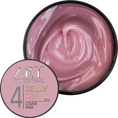 Гель для нарощування та моделювання ART Jelly Gel №4 Cover Pink, 15 мл 1231047 фото