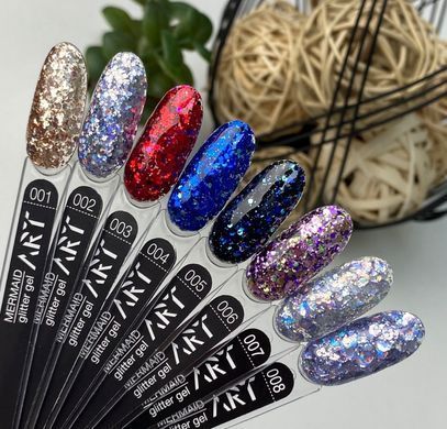 Гель с блестками ART Mermaid Glitter Gel №001, 5 мл 940923 фото