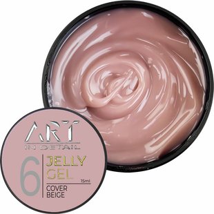 Гель для нарощування та моделювання ART Jelly Gel №6 Cover Beige, 15 мл 1231049 фото