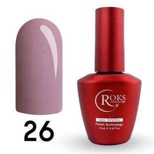 26 База Без ТРО ROKS 12ml. №26 - світло-бузкова 1253734 фото