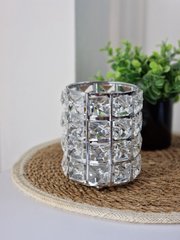 Склянка - підставка для пензлів кристальна, срібло 1230154 фото