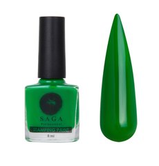 Лак-фарба для стемпінгу Saga 07 зелений, 8 мл. 260007 фото