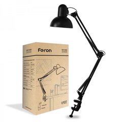Настільний світильник Feron DE1430 на струбціні під лампу Е27 1230204 фото