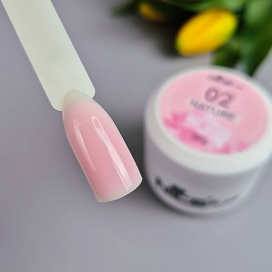 Жидкий гель Liquid gel Nature Cloudy pink №2 Nice for you Холодный розовый 30 г 1231439 фото