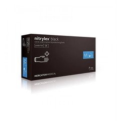 Чорні нітрилові рукавички Nitrylex Black розмір M 1220360 фото
