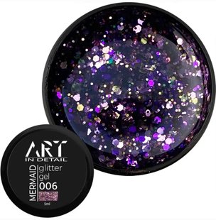 Гель із блискітками ART Mermaid Glitter Gel №006, 5 мл 1230175 фото