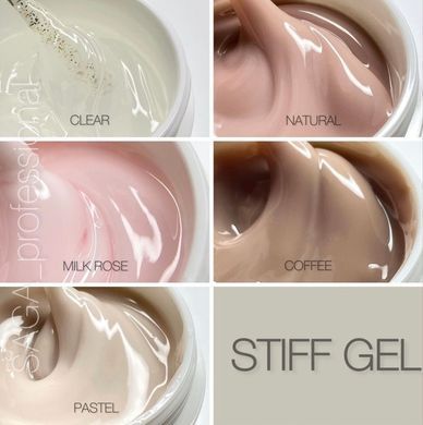 Гель-желе для наращивания ногтей Saga Professional Stiff Gel Pastel, 13 мл 1231035 фото